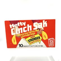 Vintage 1984 NEW Hefty Cinch Sak Drawstring Tall Kitchen Garbage Bags NO... - $291.70 MXN