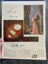 Rare Vintage Original 1946 Elgin Watch Ad Art From Carolyn Edmundson Ad - £14.70 GBP
