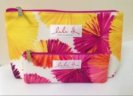 Clinique lulu dk hot pink yellow and white cosmetic makeup bag set 15 thumb200