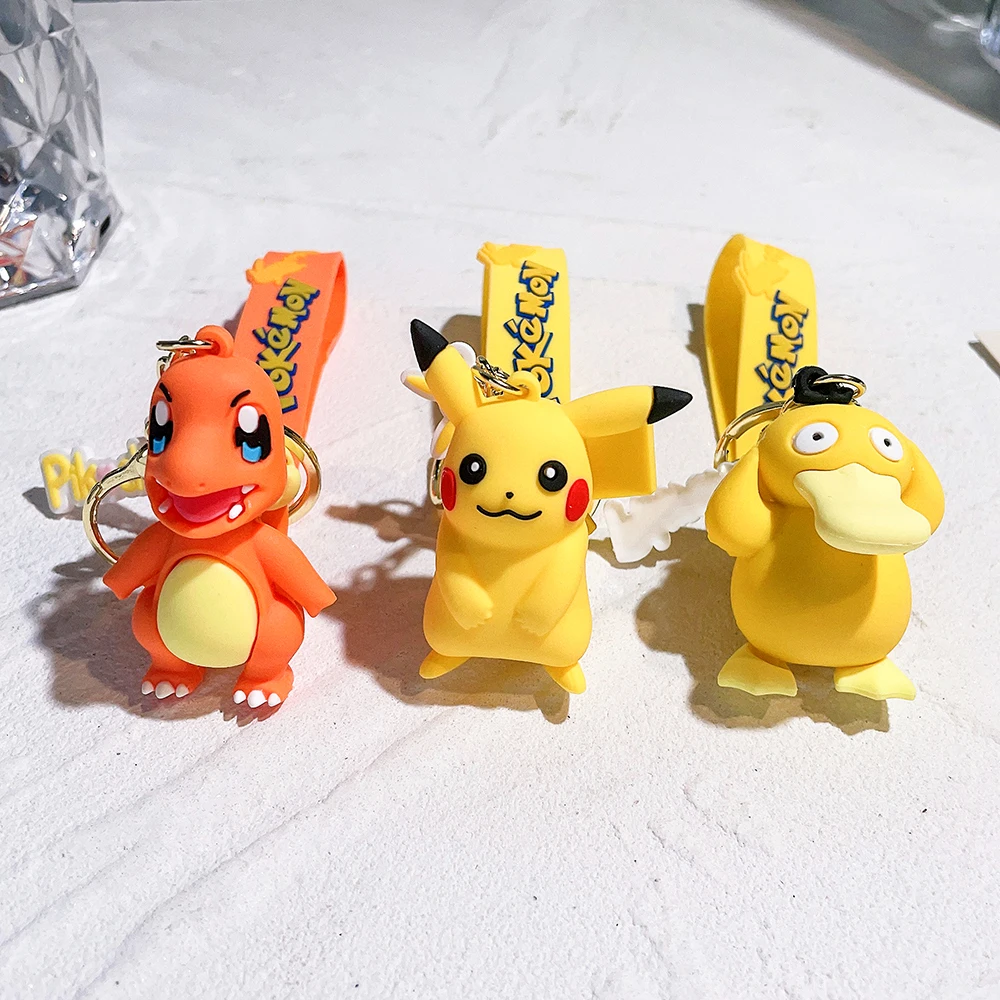 Pokemon Keychain Pikachu Anime Action Figure Toy Kawaii Cartoon Fashion - £9.74 GBP+