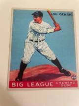 Vintage 1933 Big League Gum reprint Lou Gehrig #92 Goudey - £3.86 GBP