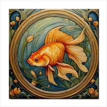 Goldfish Ceramic Tile Art Nouveau Backsplash Home Decor - £11.97 GBP