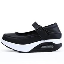 Women Causal Shoes Leather Women Nurse Footwear Platform Soft Bottom Flats Sport - £30.68 GBP