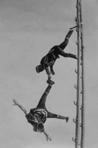 Two Tokyo Firefighters display acrobatic skill on very high bamboo ladders - Art - £17.57 GBP+