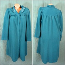 Shadowline Medium Housecoat Robe Fleece Collar Vintage - £20.95 GBP