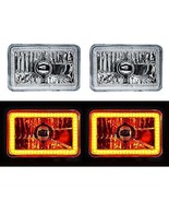 Octane Lighting 4X6 Inch Amber SMD LED Halo Crystal Glass/Metal Headligh... - $98.95