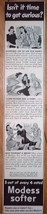 Modess Magazine Advertising Print Ad 1940s - £3.90 GBP