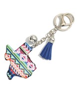 Blue Pink Green Aztec Southwestern State of Texas Tassel Keychain Bag Charm - $20.31 CAD