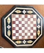  22&quot; Black Marble Coffee Table Inlay Mosaic Marquetry Gift Decor  - $1,520.70 CAD