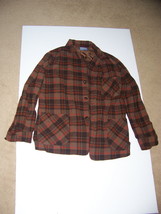 Pendleton Wool Button Front Shirt Mens Medium Brown Plaid Portland, Oregon - £35.55 GBP