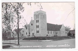 St Paul Lutheran Church Beatrice Nebraska RPPC postcard - £4.28 GBP