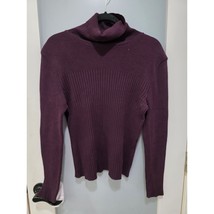 ESS Erik Stewart Ribbed Turtleneck Sweater Purple M - $23.00