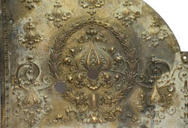 Antique Brass National Cash Register Brass Ornate Left Side Plate Decor - $44.52