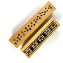 Great Impressions Flower Snowflake Border Northwoods Patchwork Rubber Stamp - £15.71 GBP