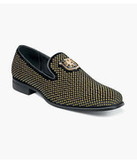 25228, Stacy Adams Micro Suede Shoes Swagger Slip On Studded All Colors - £79.00 GBP