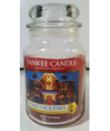 Yankee Candle HOME FOR THE HOLIDAY&#39;S Large 22oz Jar Discontinued 2/3 full - £29.18 GBP
