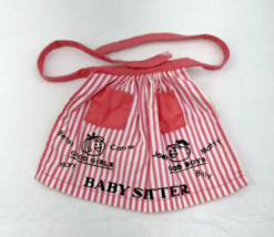 Vintage Barbie Doll Clothes 1963 Baby Sits Apron Pink and White Stripes - £11.39 GBP