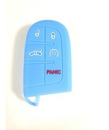 5 button Light Blue Silicone Remote Key Fob Case Cover Chrysler Jeep &amp; D... - $7.04