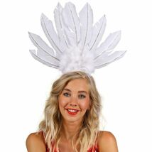 Showgirl Headdress - White Feather - $10.71
