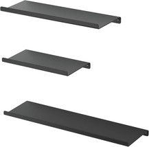 Sriwatana Matte Black Floating Shelves Set Of 3 Metal Wall Shelves, And Kitchen. - £31.96 GBP