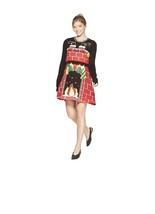 New Born Famous Christmas Sweater Dress Light up sz Large L - £18.75 GBP