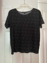 Banana Republic Women  Blouse Short Sleeve Black White Size S - £10.14 GBP