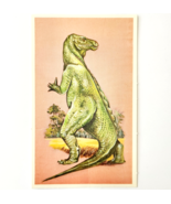 1975 IGUANODON Dinosaur Card Vintage Prehistoric Illustration Ephemera B78A - $368.02 MXN