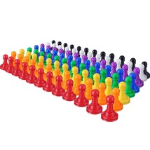 Shappy 96 Pieces 1 Inch Multicolor Plastic Pawn Chess Pieces For Board Games, Co - £11.85 GBP