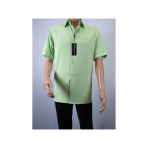 Men Short Sleeve Sport Shirt by BASSIRI Light Weight Soft Microfiber 61991 Green image 2