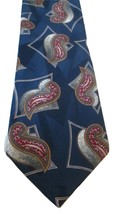  Vintage ETIENNE AIGNER Paisley Leaves on Blue Tie 56&quot; 3.75 - £11.21 GBP