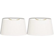 Royal Designs Shallow Oval Hardback Lampshade (White - 2, 15&quot; x 16&quot; x 9&quot;) - £100.67 GBP