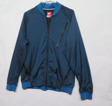 Nike Mens Sz M Jacket Tech Pack Hypermesh Shiny Blue Varsity Vented Full... - $64.55