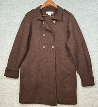 Modern Soul Womens M Wool Sweater Coat Brown Double Breasted - $373.62 MXN