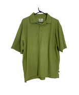 Callaway Golf Mens Size Large Dry Sport Polo Golf Shirt Green Ribbed Spo... - $16.83