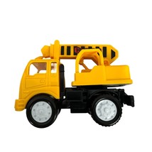 Toy Crane Truck Construction Vehicle Yellow &amp; Black Diecast For Kids Pla... - $14.60