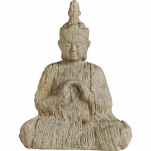 Wood-Look Buddha Statue 13&quot;x6.5&quot;x17&quot; - 66633 - £40.26 GBP