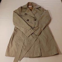 Via Spiga 70103P Women's Cotton Tan/Khaki Jacket Coat With Belt Size 6 image 12