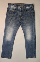 American Eagle Original Straight Medium Wash Blue Jeans Mens 34x34 (36x3... - $355.47 MXN