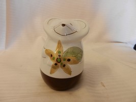 Ceramic Smiling Mouse Parmesan Cheese Shaker 5&quot; Tall White &amp; Brown - £23.59 GBP