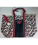 NWT Victoria&#39;s Secret Pink and Cheetah Print Weekender Tote Bag Large Bag - £19.12 GBP