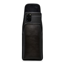 Galaxy S20+ Plus Vertical Holster Black Leather Pouch Rotating Belt Clip - £29.75 GBP