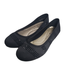 Karen Scott Womens Ralleigh Black Rhinestone Fabric Ballet Flats Shoes S... - £39.95 GBP