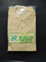 New VTG Haband Casual Joe Style Shirt Banded Waist Pocket Men Large Yellow - £8.53 GBP