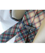 Pendleton 100% Virgin Wool Neck Tie  Blue Plaid Vintage 58.5 - $31.03 CAD