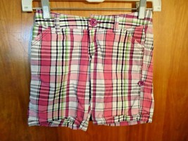 Girls So Size 7 Multi Color Checkered Shorts " Beautiful Pair " - $10.39