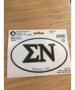 Sigma Nu Die Cut Self Adhesive Letter Sticker Decal 4&quot; Tall  LICENSED - £4.63 GBP