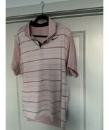 Nike Tiger Woods Athlete Golf Polo Pink Striped DR5318-601 - $65.00