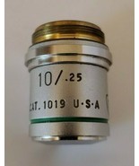 10X AO Plan Achro Objective CAT 1019 Microscope American Optical 10/.25 - €21,71 EUR
