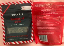 (2)Bocce&#39;s Bakery”Lumps of Coal” PB &amp; Carob Recipe 100 % Natural Dog Treats 6oz. - $14.50