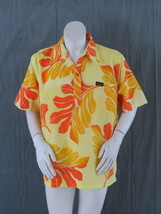 Vintage Hawaiian Aloha Shirt - Vibrant Palm Leaves by Mahealani - Men&#39;s XL - £38.54 GBP